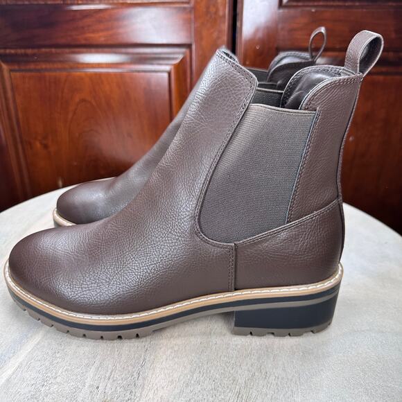 Kensie Womens Khai Chelsea Boots Size 8.5 Brown Slip On Ankle Boots New - Picture 2 of 14